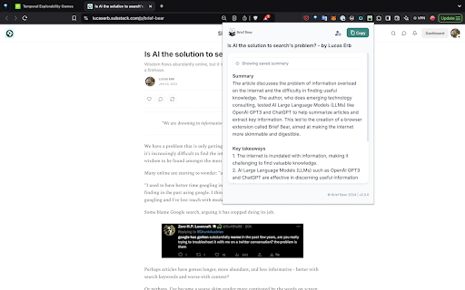 Brief Bear ai chrome extension