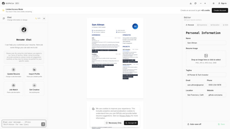 Trending Gitfolio AI Tool Review