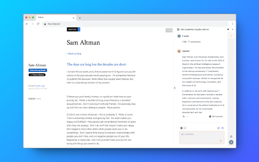 SidePal ai chrome extension