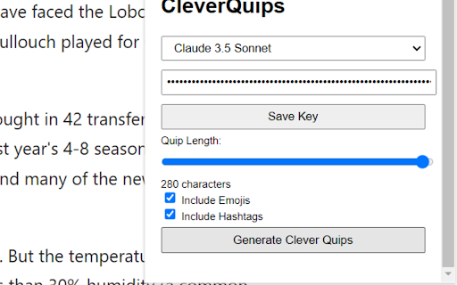 CleverQuips ai chrome extension