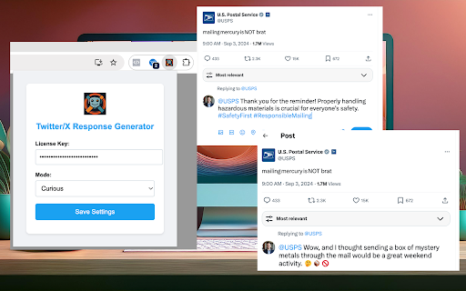 Twitter/X Response Generator ai chrome extension logo