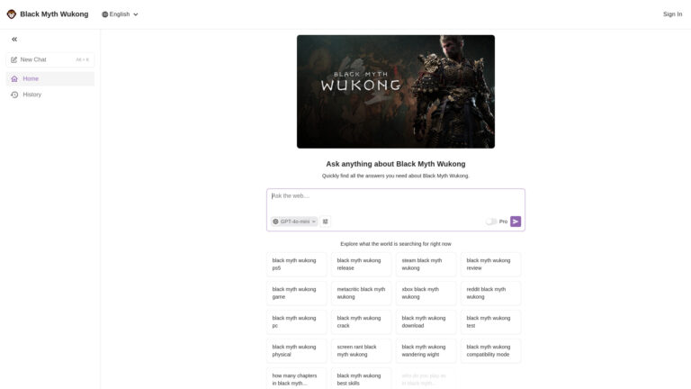 New Blackmythwukong.chat AI Tool Review