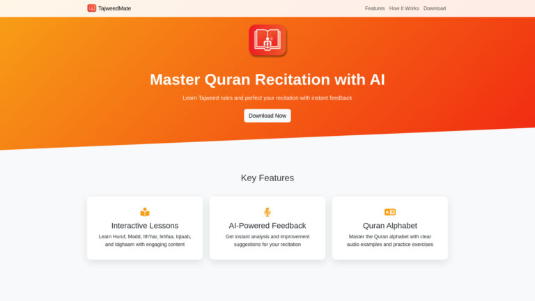 New Tajweedmate AI Tool Review