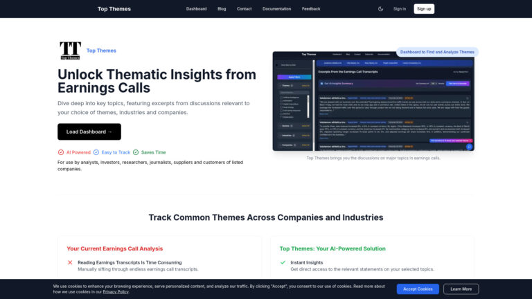 Free Top Themes AI Tool Review