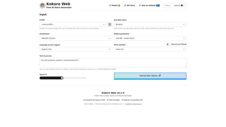Innovative Kokoro Web AI Tool Review