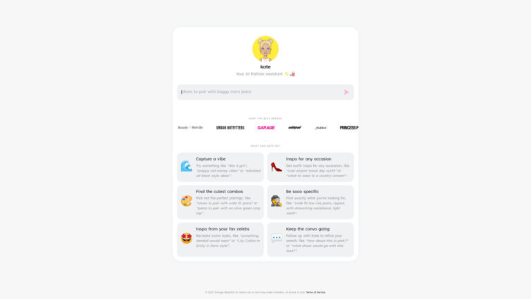 Smart Kate AI Fashion Assistant AI Tool Review