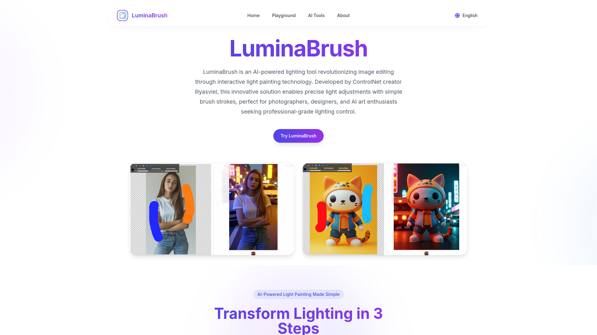 LuminaBrush logo