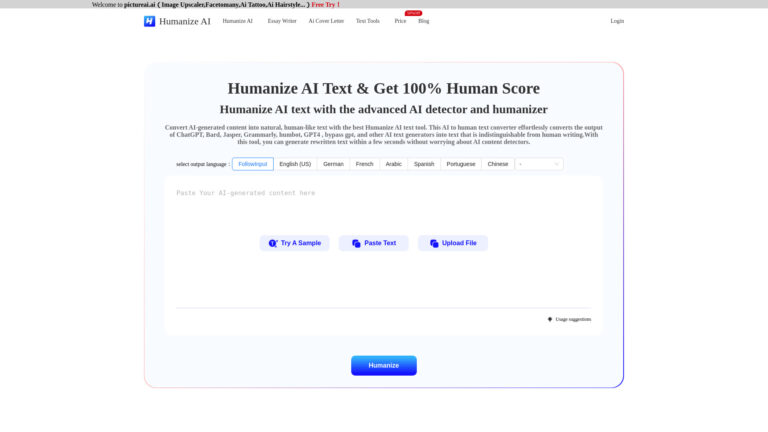 Free Humanize AI AI Tool Review