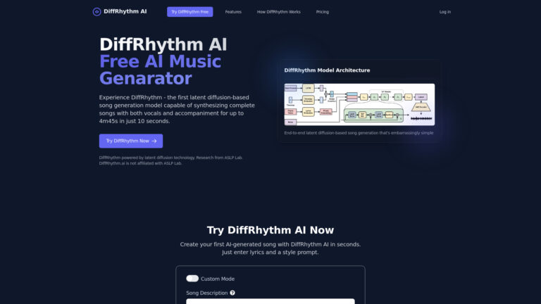 Best Diffrhythm AI AI Tool Review