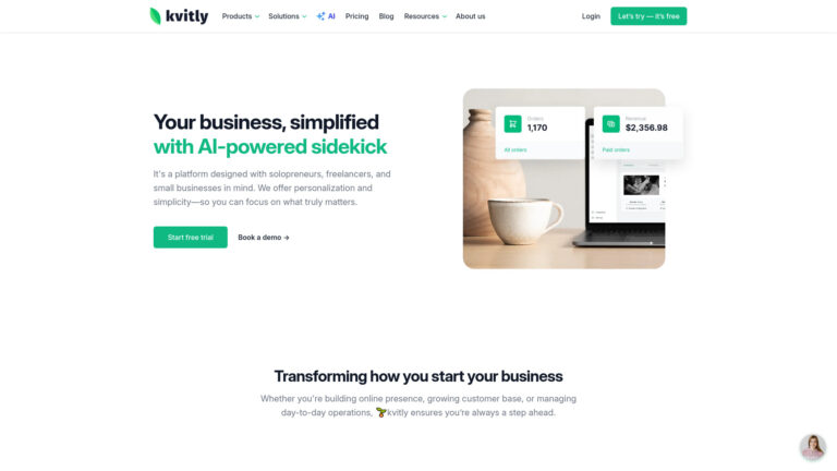 Smart 🌱kvitly AI Tool Review
