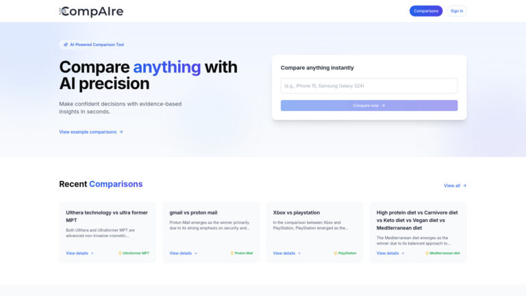Best Compaire AI Tool Review
