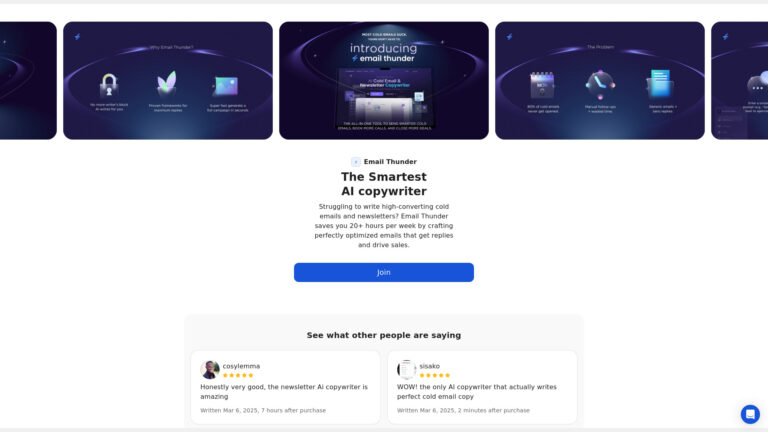 Innovative Email Thunder AI Tool Review