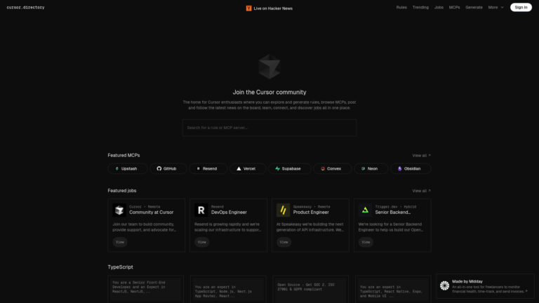 Trending Cursor Directory AI Tool Review
