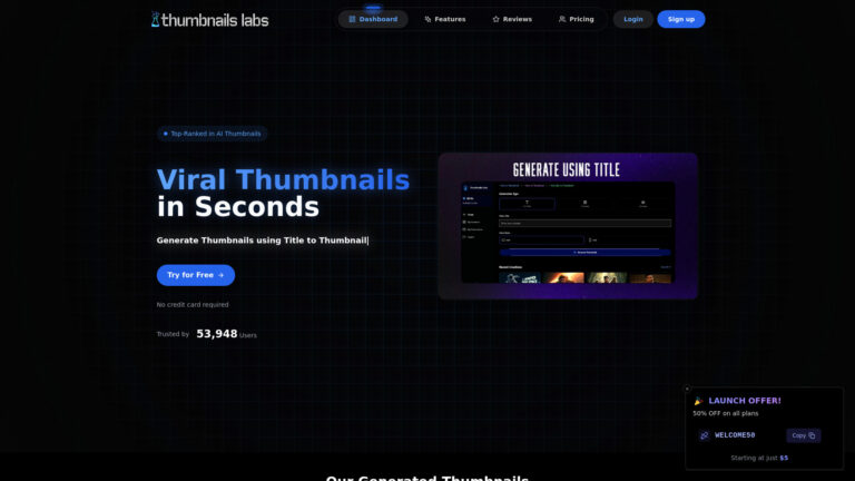 Free Thumbnails Labs AI Tool Review