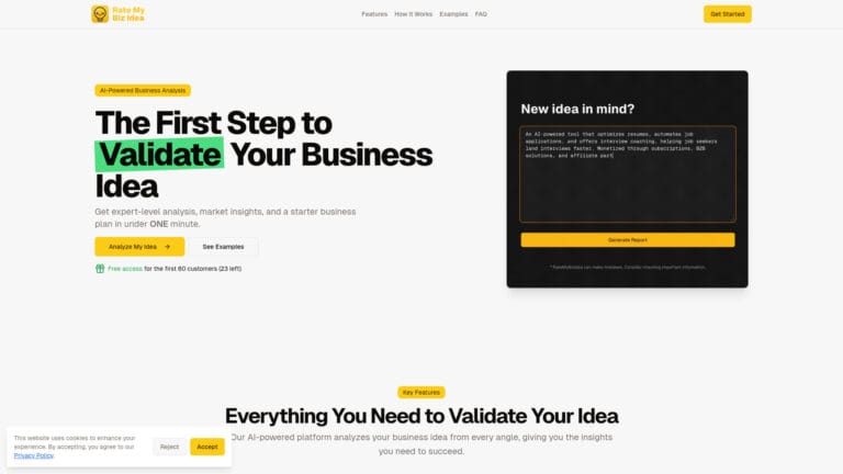 Smart Ratemybizidea AI Tool Review