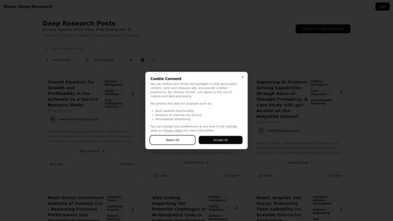 Free Share Deep Research AI Tool Review