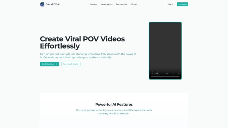 Powerful Quickpov AI AI Tool Review