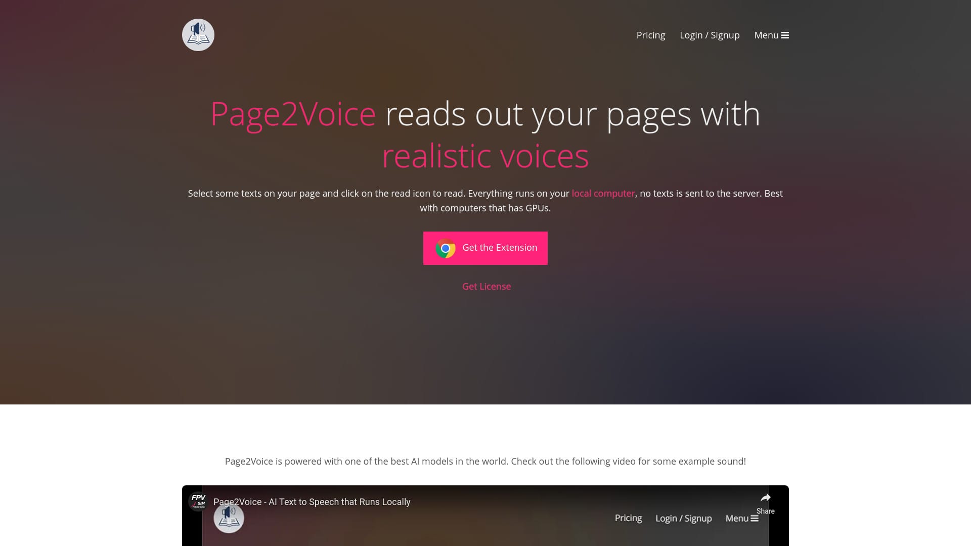Page2Voice logo