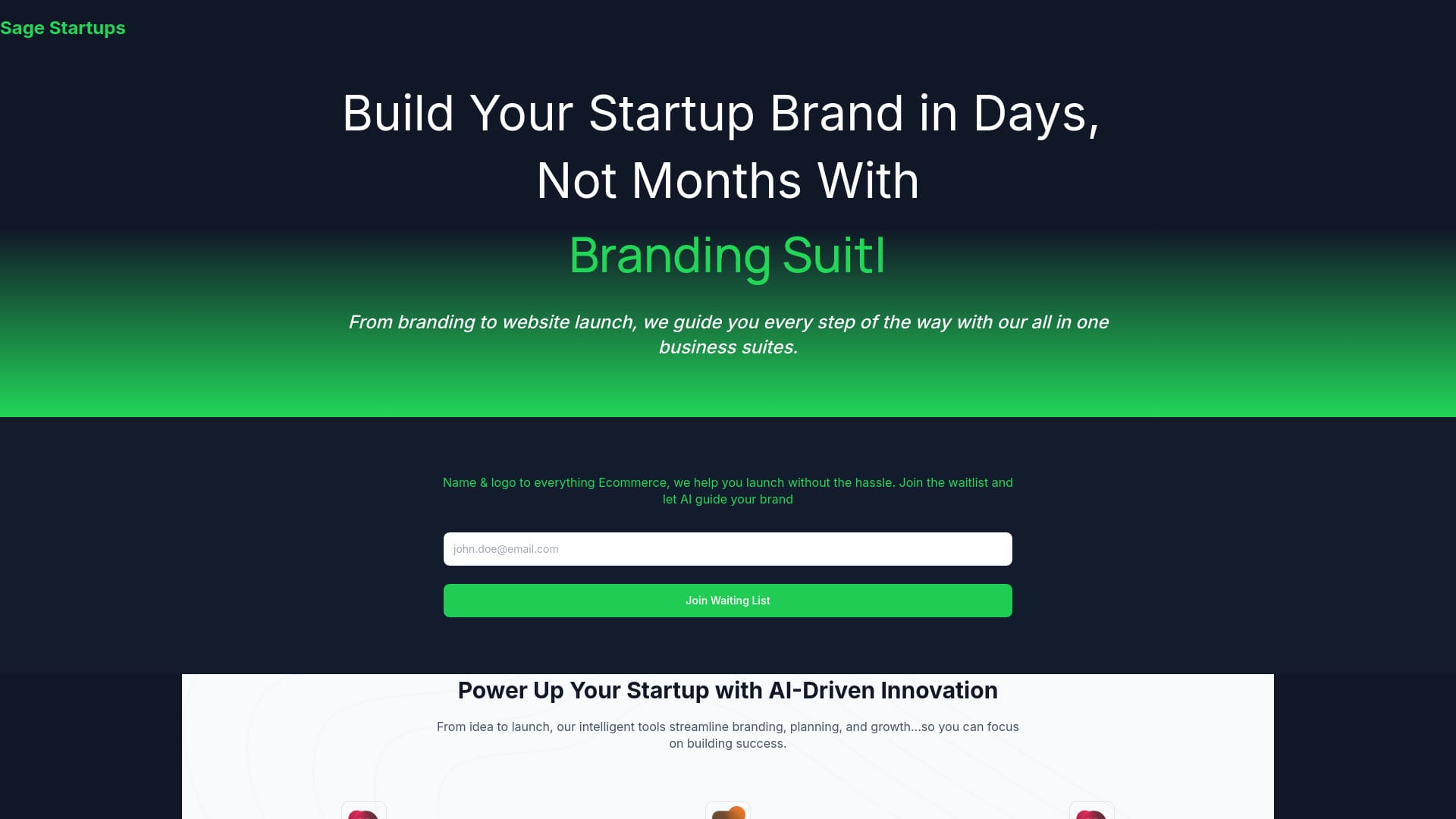 Sage Startup AI logo