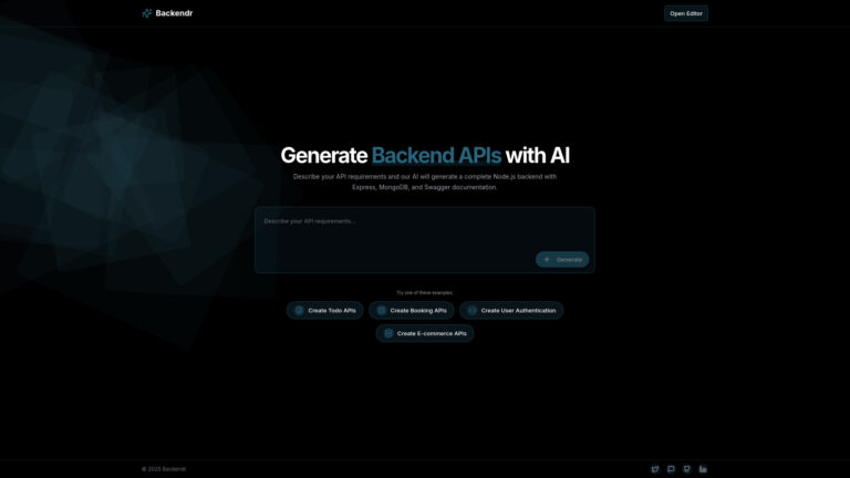 Popular Backendr AI AI Tool Review
