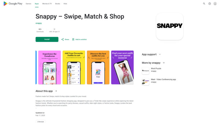 Advanced Snappy – Swipe, Match & Shop AI Tool Review