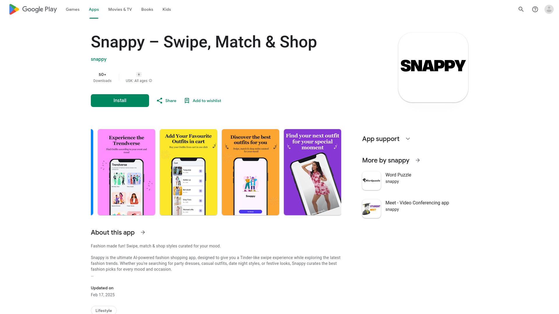 Snappy – Swipe, Match & Shop