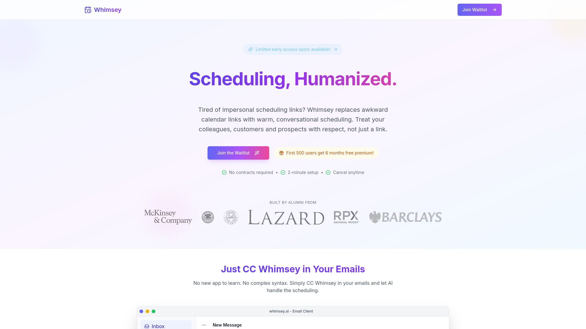 Whimsey Scheduler logo