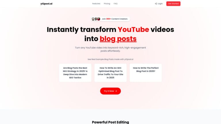 Smart Yt2post.ai AI Tool Review