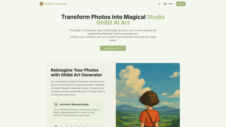 Free Ghibli Art Generator AI Tool Review