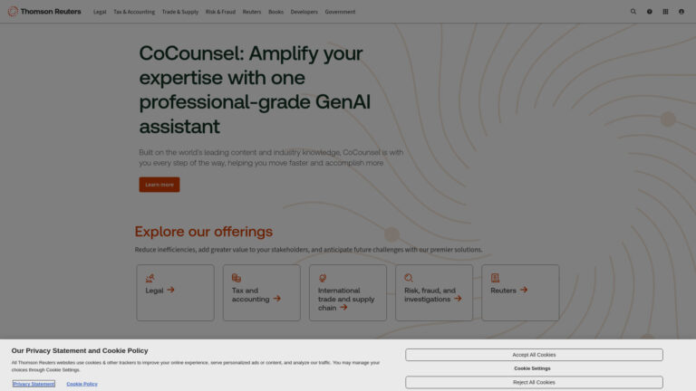 Powerful Thomson Reuters AI Tool Review