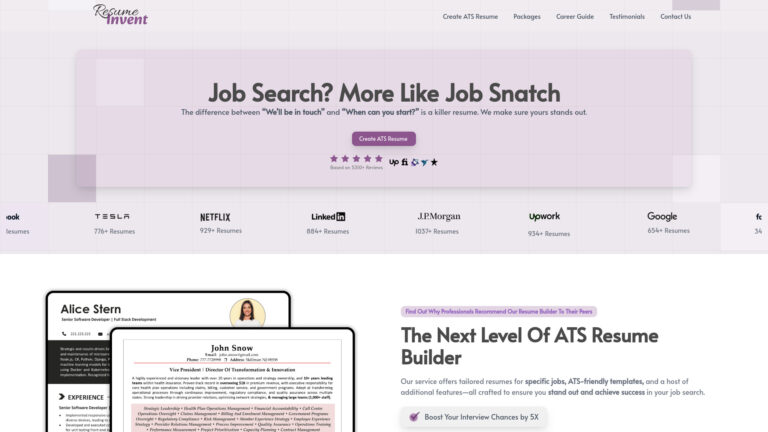 Free Resumeinvent AI Tool Review