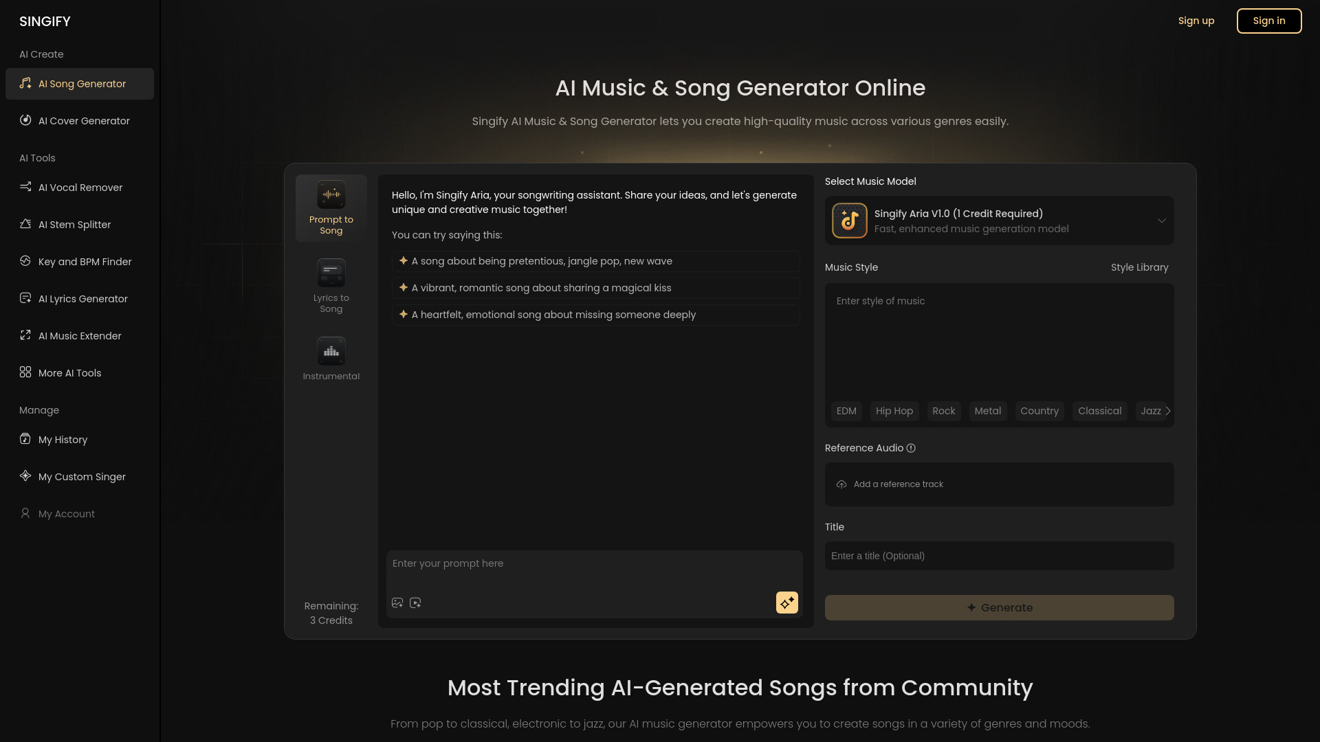 Singify AI logo