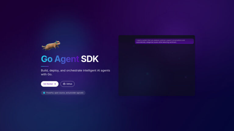 Powerful Go Agent Sdk AI Tool Review