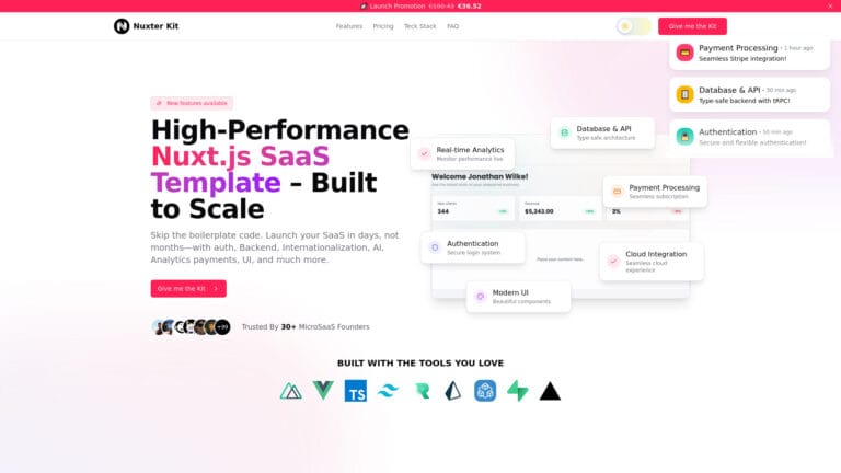 Trending Nuxtsaas AI Tool Review