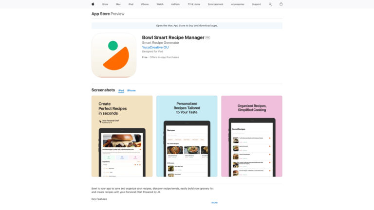 Trending Bowl Smart Recipe Manager AI Tool Review