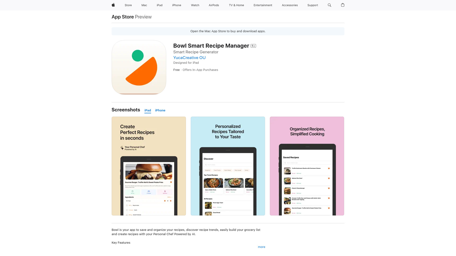Bowl Smart Recipe Manager logo