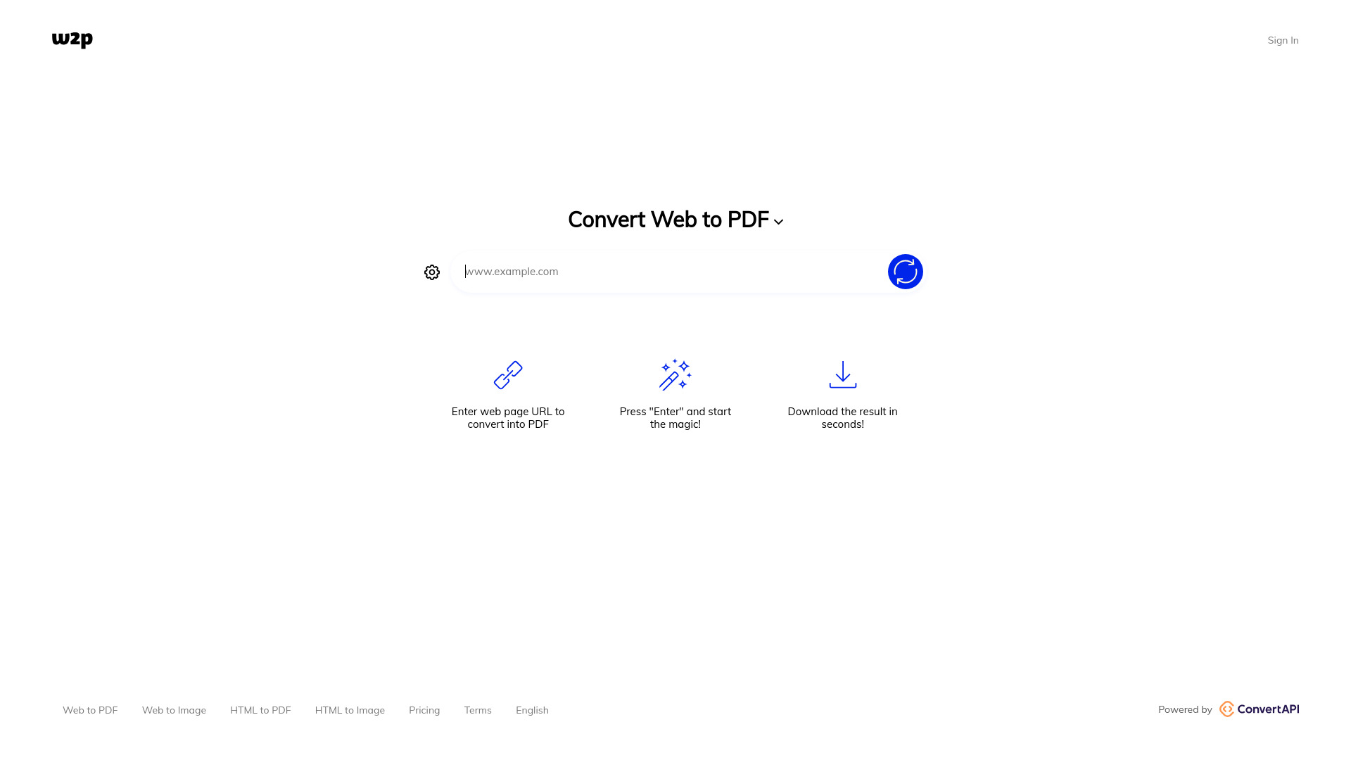 Web2PDFConvert logo