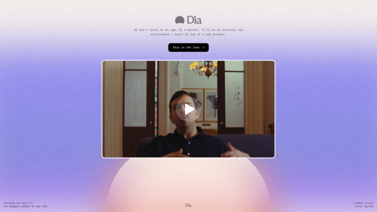 New Dia From The Browser Company AI Tool Review