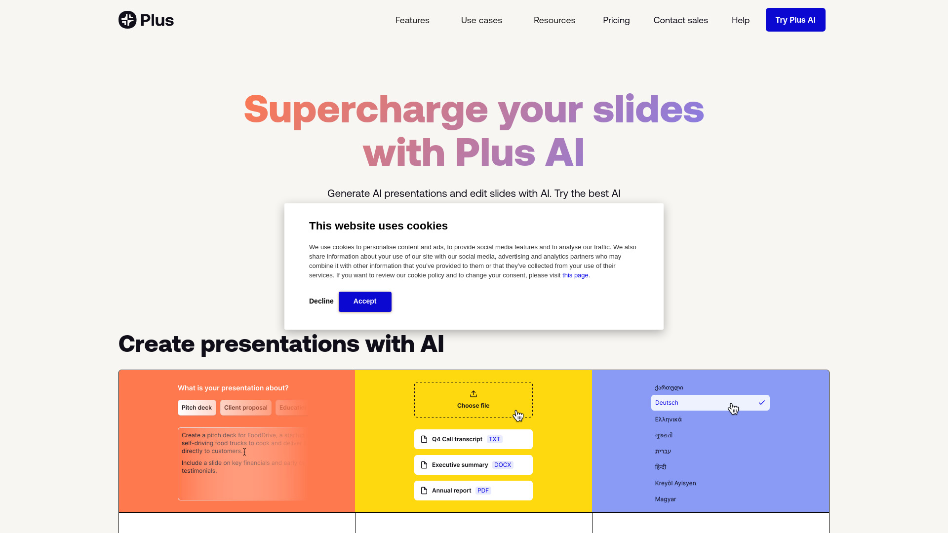 Plus AI logo