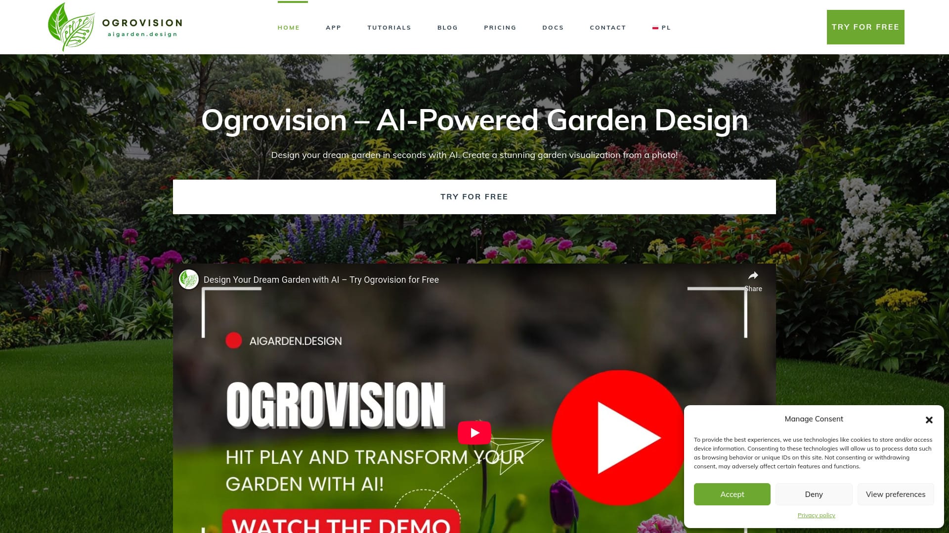 AI Garden Design by Ogrovision logo