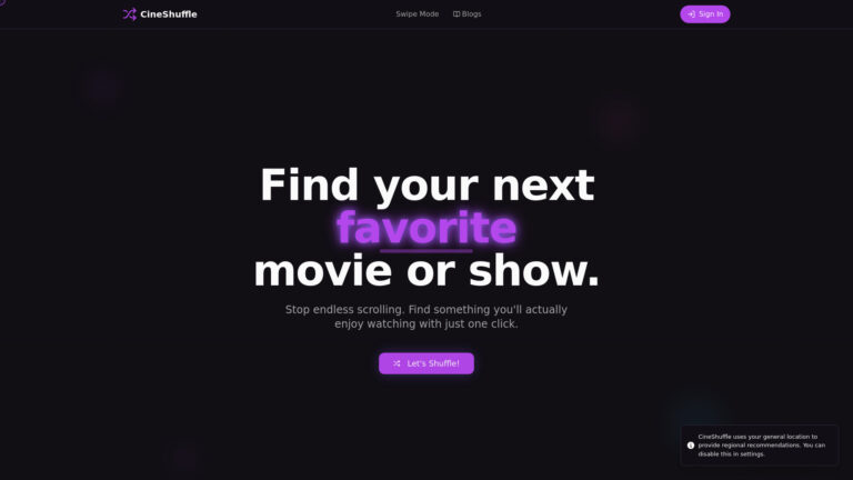 Trending Cineshuffle AI Tool Review