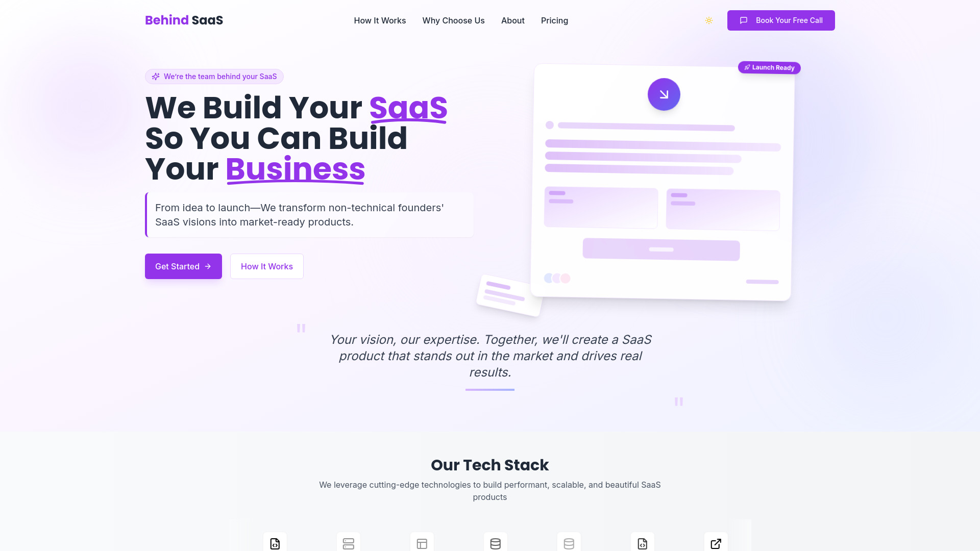 Behind SaaS logo
