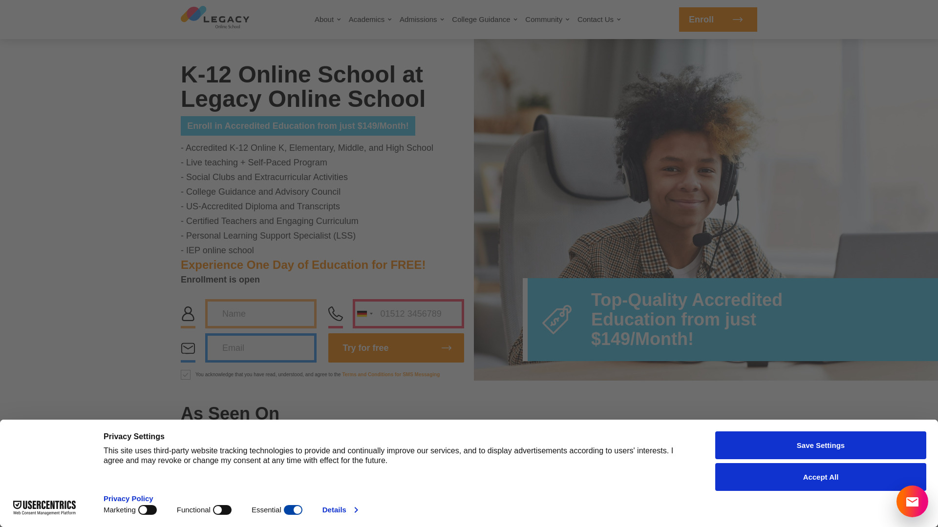 Legacy Online School logo