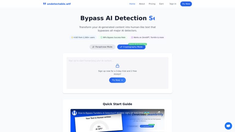 New Undetectable.wtf AI Tool Review