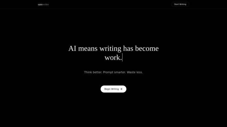 Popular Sans Writer AI Tool Review
