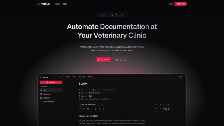 Smart Vetzi.io AI Tool Review