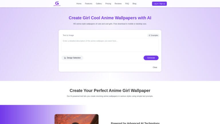 Trending Girl Cool Anime Wallpaper AI Tool Review