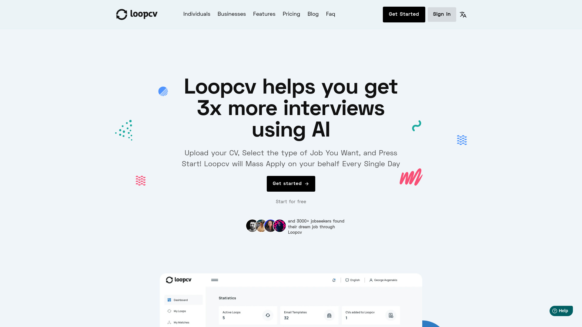 Loopcv logo