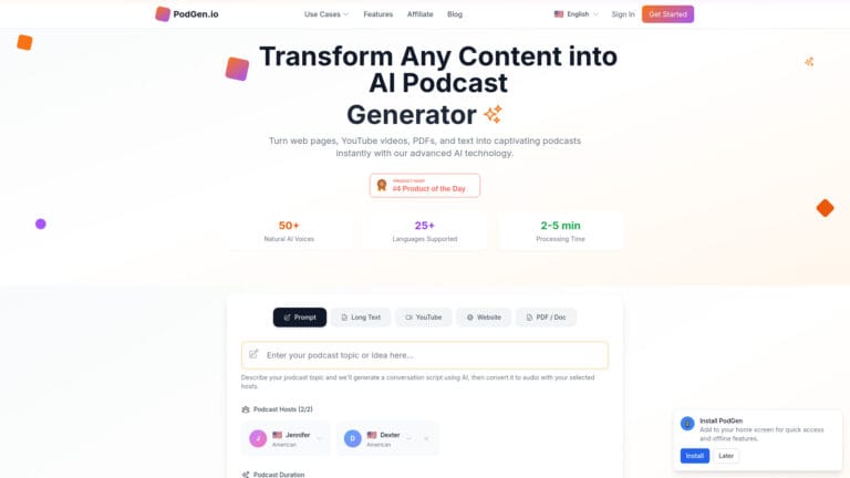 Advanced Podgen.io AI Tool Review