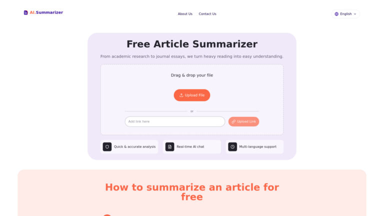 Top Free AI Article Summarizer AI Tool Review